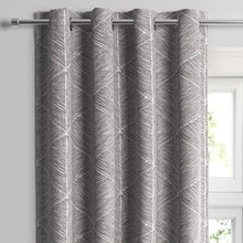Load image into Gallery viewer, 95&quot;L Blackout Modern Stroke Window Curtain Panels (Set of 2) Gray - Project 62™