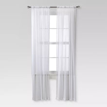 Load image into Gallery viewer, 84&quot; Sheer Chiffon Curtain Panels (Set of 2) White - Threshold™