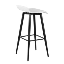 Load image into Gallery viewer, 29&quot; Ale Faux Leather/Steel Barstools (Set of 2) Black/White - LumiSource