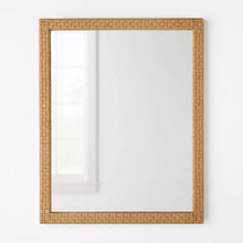 Load image into Gallery viewer, 30&quot; Woven Check Wall Mirror Natural - Threshold™ designed with Studio McGee