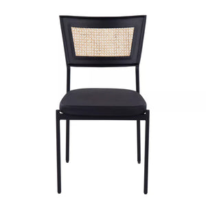 Rattan Tania Dining Chairs (Set of 2) Black/Rattan - LumiSource