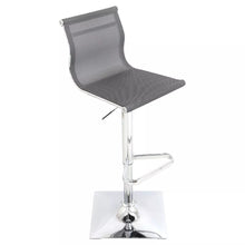 Load image into Gallery viewer, 25&quot;-33.25&quot; Mirage Adjustable Swivel Contemporary Barstool Silver - LumiSource