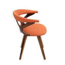 Load image into Gallery viewer, Gardenia Mid-Century Modern Accent Chair with SWIVEL Orange/Walnut - Lumisource