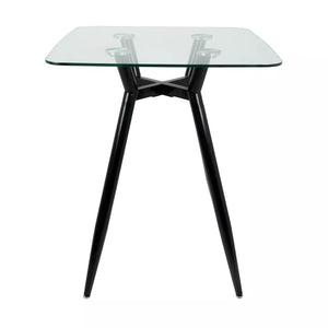 Clara Mid-Century Modern Square Counter Table Clear - LumiSource