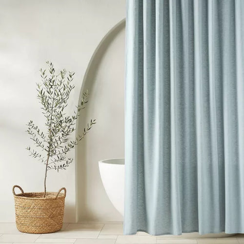 Chambray Shower Curtain - Casaluna Turquoise