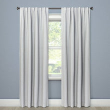 Load image into Gallery viewer, 95&quot;L Room Darkening Small Check Curtain Panels (Set of 2) - Threshold
