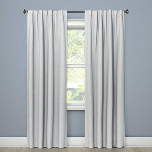 95"L Room Darkening Small Check Curtain Panels (Set of 2) - Threshold