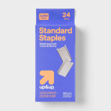 Load image into Gallery viewer, 5000 Standard Staples - up&amp;up™: Staple Refills for Stapler, Metallic Silver, 5000 Count