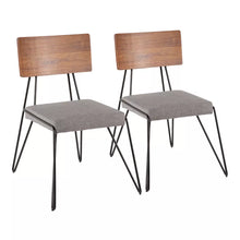 Load image into Gallery viewer, Loft Mid Century Modern Chairs (Set of 2) Gray/Black - Lumisource