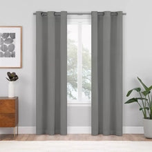 Load image into Gallery viewer, 84&quot; Blackout Shadow Window Curtain Panels (Set Of 2) - Eclipse