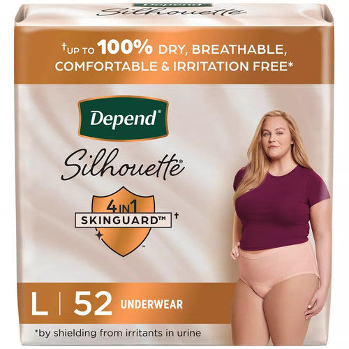 Depend Silhouette Incontinence & Postpartum Underwear for Women - Maximum Absorbency