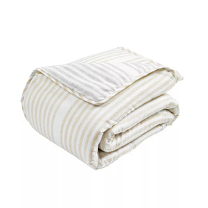 50"x60" Drew Farmhouse Antimicrobial Reversible Throw Blanket Gray - Lush Décor