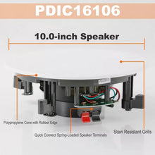 Load image into Gallery viewer, Pyle PDIC1661 10 Inch 300 Watt In Ceiling Wall Speakers (Set Of 2)