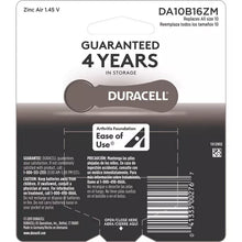 Load image into Gallery viewer, Duracell Size 10 Hearing Aid Batteries - 16 Pack - Easy-Fit Tab