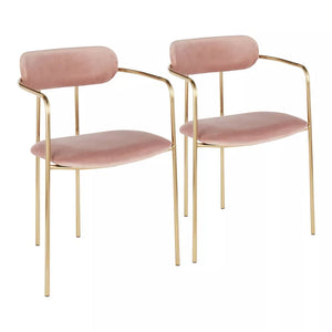 Demi Contemporary (Set of 2) Chairs Pink - LumiSource