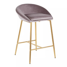 Load image into Gallery viewer, 25.75&quot; Matisse Glam Counter Height Stools (Set of 2) Gold/Silver - LumiSource