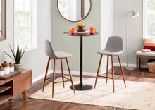 Load image into Gallery viewer, 28.5&quot; Pebble Mid-Century Modern Stools (Set of 2) Light Gray - LumiSource