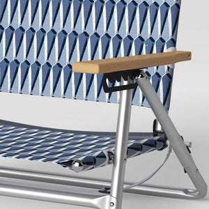 5 Position Beach Chair Striped - Blue - Threshold™
