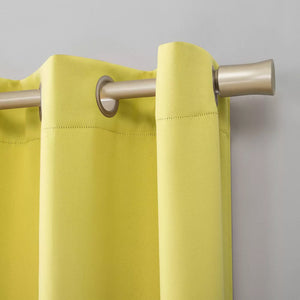 63" Riley Kids' Bedroom Blackout Grommet Top Curtain Panels (Set of 2) Lemon Yellow - Sun Zero