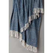 Load image into Gallery viewer, 50&quot;x60&quot; Chevron Throw Blanket Blue - Rizzy Home