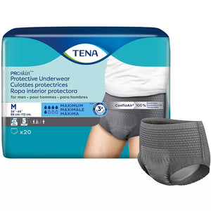 60 ct TENA ProSkin Incontinence Underwear for Men with Moderate Absorbency, Small/Medium