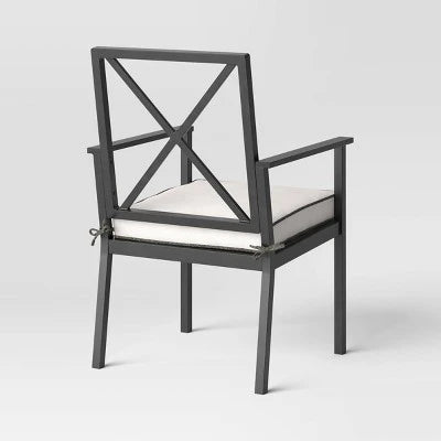 Searsburg 2pk Aluminum Patio Dining Chairs, Outdoor Furniture - Black
