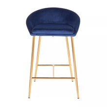 Load image into Gallery viewer, 25.75&quot; Matisse Glam (Set of 2) Counter Stools Blue/Gold - LumiSource