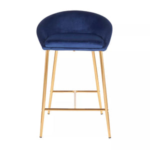 25.75" Matisse Glam (Set of 2) Counter Stools Blue/Gold - LumiSource