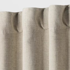 95"L Blackout Aruba Linen Curtain Panels (Set of 2) - Threshold Natural Beige Linen