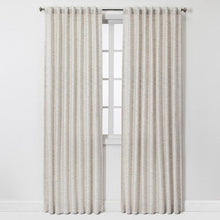 Load image into Gallery viewer, 95&quot;L Light Filtering Herringbone Curtain Panels (Set of 2)