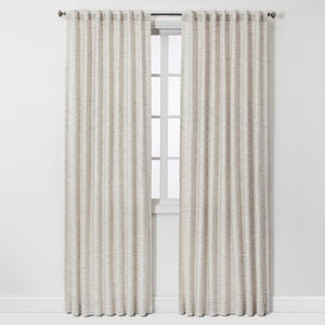 95"L Light Filtering Herringbone Curtain Panels (Set of 2)