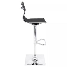 Load image into Gallery viewer, 25&quot;-33.25&quot; Mirage Adjustable Swivel Barstool Metal/Black - LumiSource