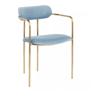 Demi (Set of 4) Contemporary Chairs Light Blue - LumiSource