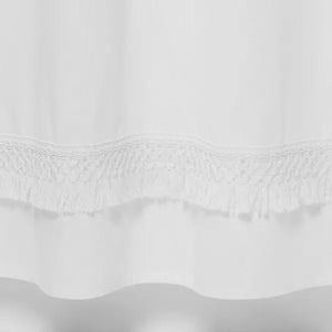 Macramé Fringe Shower Curtain Cream - Threshold™