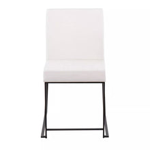 Load image into Gallery viewer, High Back Fuji Dining Chairs (Set of 2) Velvet/Steel Black/White - LumiSource