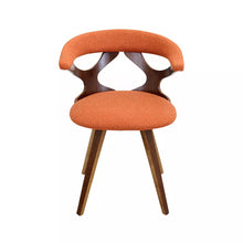 Load image into Gallery viewer, Gardenia Mid-Century Modern Accent Chair with SWIVEL Orange/Walnut - Lumisource