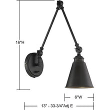 Load image into Gallery viewer, Savoy House Morland 1 - Light Swing Arm Lamp in Matte Black