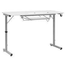 Load image into Gallery viewer, Studio designs Rollaway Ii Sewing Table Silver/White: Laminate Top Craft Station, Steel Frame, Foldable Design