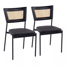 Load image into Gallery viewer, Rattan Tania Dining Chairs (Set of 2) Black/Rattan - LumiSource