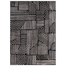 Load image into Gallery viewer, 7&#39;10&quot; x 10&#39; World Rug Gallery Contemporary Boho Stripes Area Rug: Geometric Pattern, Low Loop Pile, Stain &amp; Fade Resistant