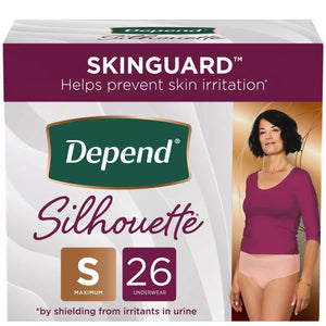 Depend Silhouette Incontinence & Postpartum Underwear for Women - Maximum Absorbency - Pink