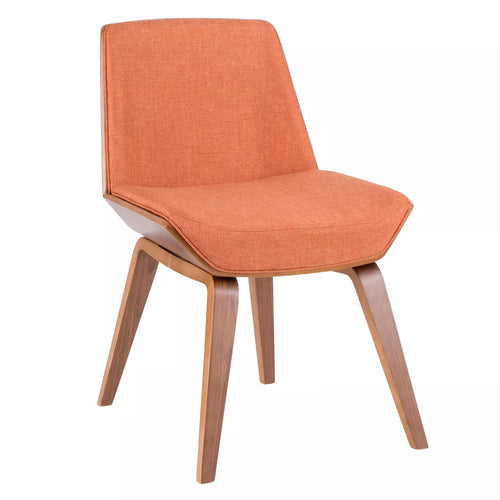 Corazza Mid Century Modern Chair Fabric Orange - LumiSource