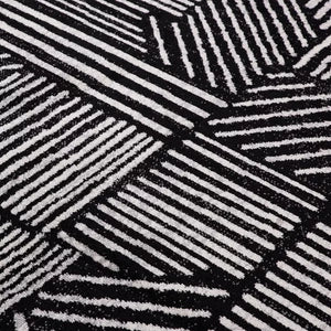 7'10" x 10' World Rug Gallery Contemporary Boho Stripes Area Rug: Geometric Pattern, Low Loop Pile, Stain & Fade Resistant