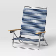 Load image into Gallery viewer, 5 Position Beach Chair Striped - Blue - Threshold™