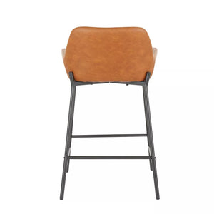 24" Daniella Industrial Counter Height Stools (Set of 2) Camel - LumiSource