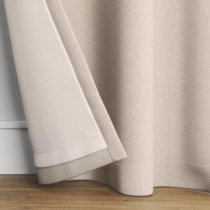 95"L Blackout Aruba Linen Curtain Panels (Set of 2) - Threshold Natural Beige Linen