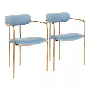 Demi (Set of 4) Contemporary Chairs Light Blue - LumiSource