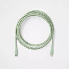 Load image into Gallery viewer, 6&#39; Lightning to USB-C Braided Cable - heyday™ Ribbed Soft Green