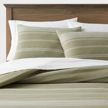 Load image into Gallery viewer, King Cotton Woven Stripe Duvet Cover &amp; Sham Set - Threshold™