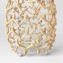 Load image into Gallery viewer, 10&quot; Maize/Glass Outdoor Lantern Candle Holder Beige - Opalhouse™ designed with Jungalow™